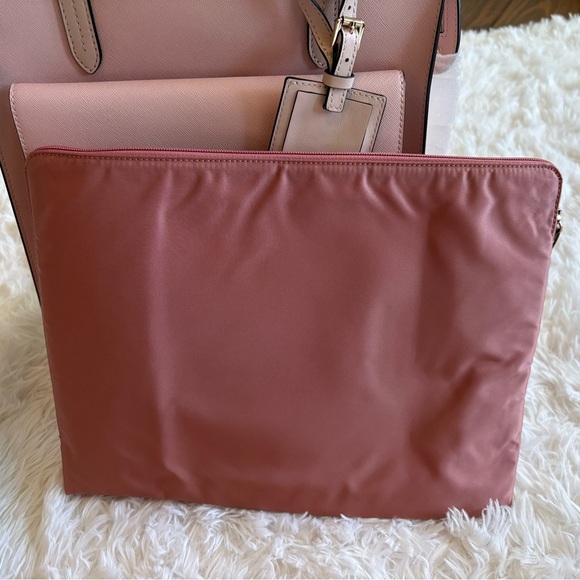 Michael Kors Blush Pink Penny Multi Commuter Backpack with laptop case - Picture 7 of 9